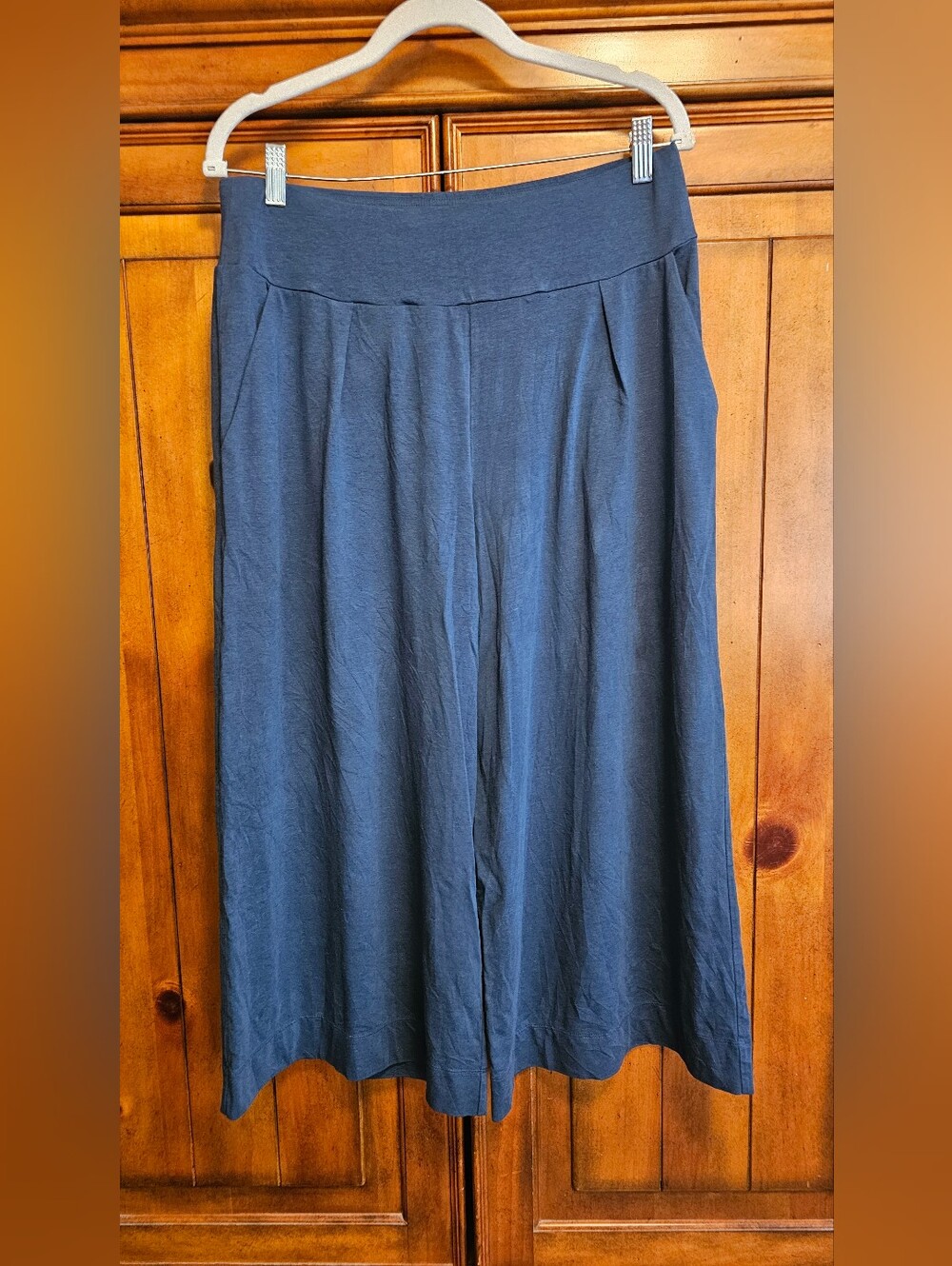 Patagonia Kamala Wide Leg Crop Pants Rich Royal Blue Fall Organic Cotton